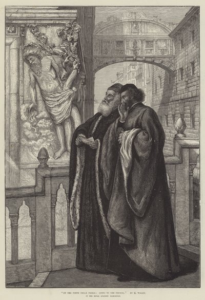 A Ponte Della Paglián, megy a Tanácshoz alkotó: Henry Wallis